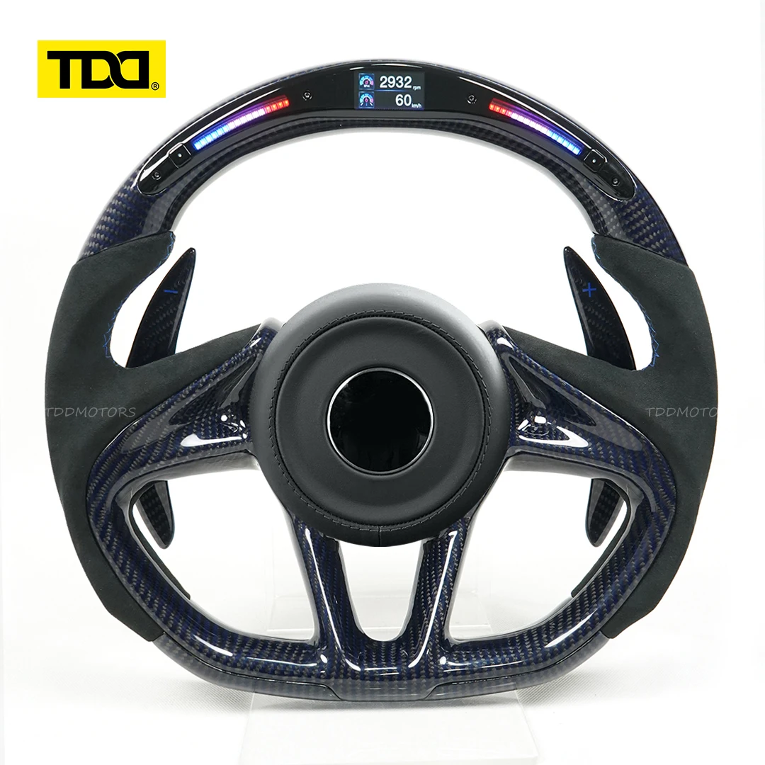 TDD Forged Carbon Fiber Customized Smart Galaxy Pro II LED Steering Wheel for McLaren