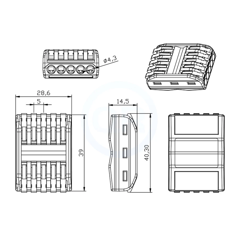 (10 pcs) SPL-2 SPL-3 SPL-2-5 Transparent Quick Terminal Block LT-211 LT-224 LT-225 2 in 2 out 3 in 3 out Home Lamp Connector