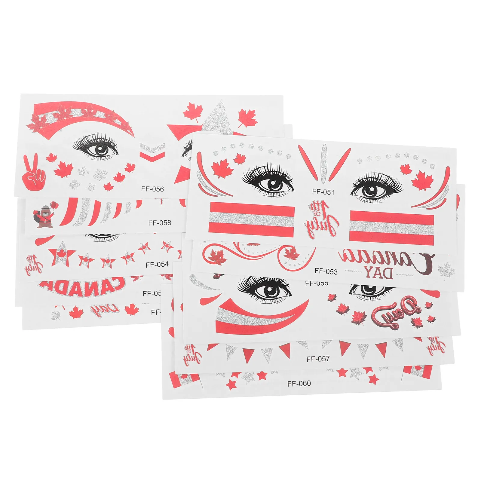 

10 шт., наклейки-татуировки для лица, временные наклейки для тела для женщин, товары для вечеринок, декоративные наклейки, поддельные татуировки для взрослых