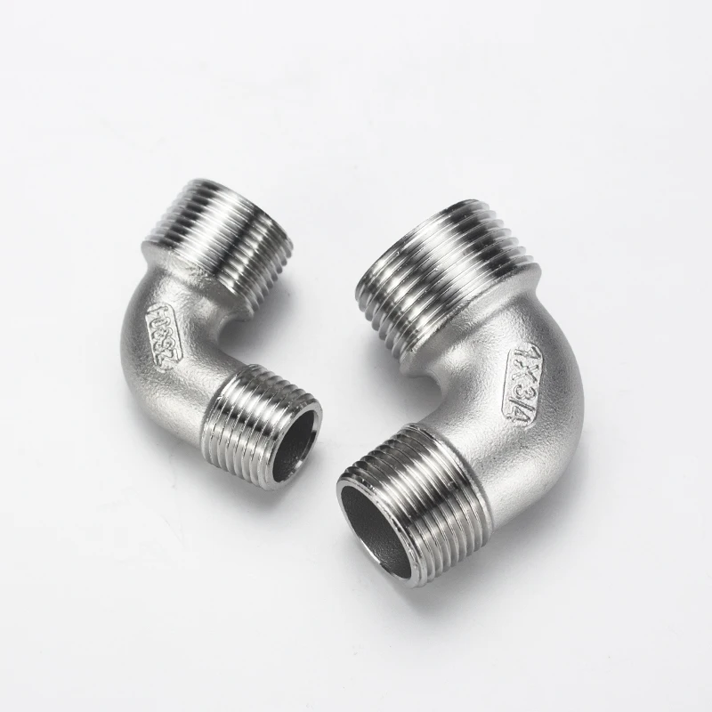 

SS304 Stainless Steel 3/8 "1/2" 3/4 "1"（Dn8-Dn25） BSPT Double Ended External Wire Reducer Elbow 90 Degree Connector Pipe Fitting