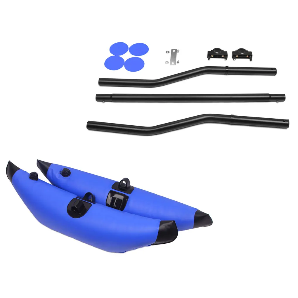 

Kayak Inflatable Fishing Standing Buoyant PVC Aluminum Alloy Water Sports Stabilizer Set Kayaking Supply Yellow