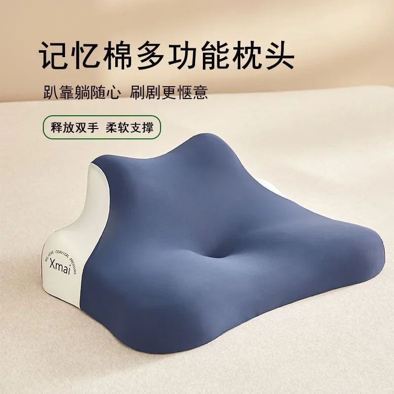 Slow Rebound Memory Foam Pillow Multifunctional Cervical Neck Support Pillow For Dormitory Hotel Nap Sleeping Ergonomic Contour