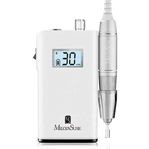 

MelodySusie Professional Rechargeable 30000 rpm Nail Drill,SC320H Portable Electric nail lamp/Nail Polishing Machine