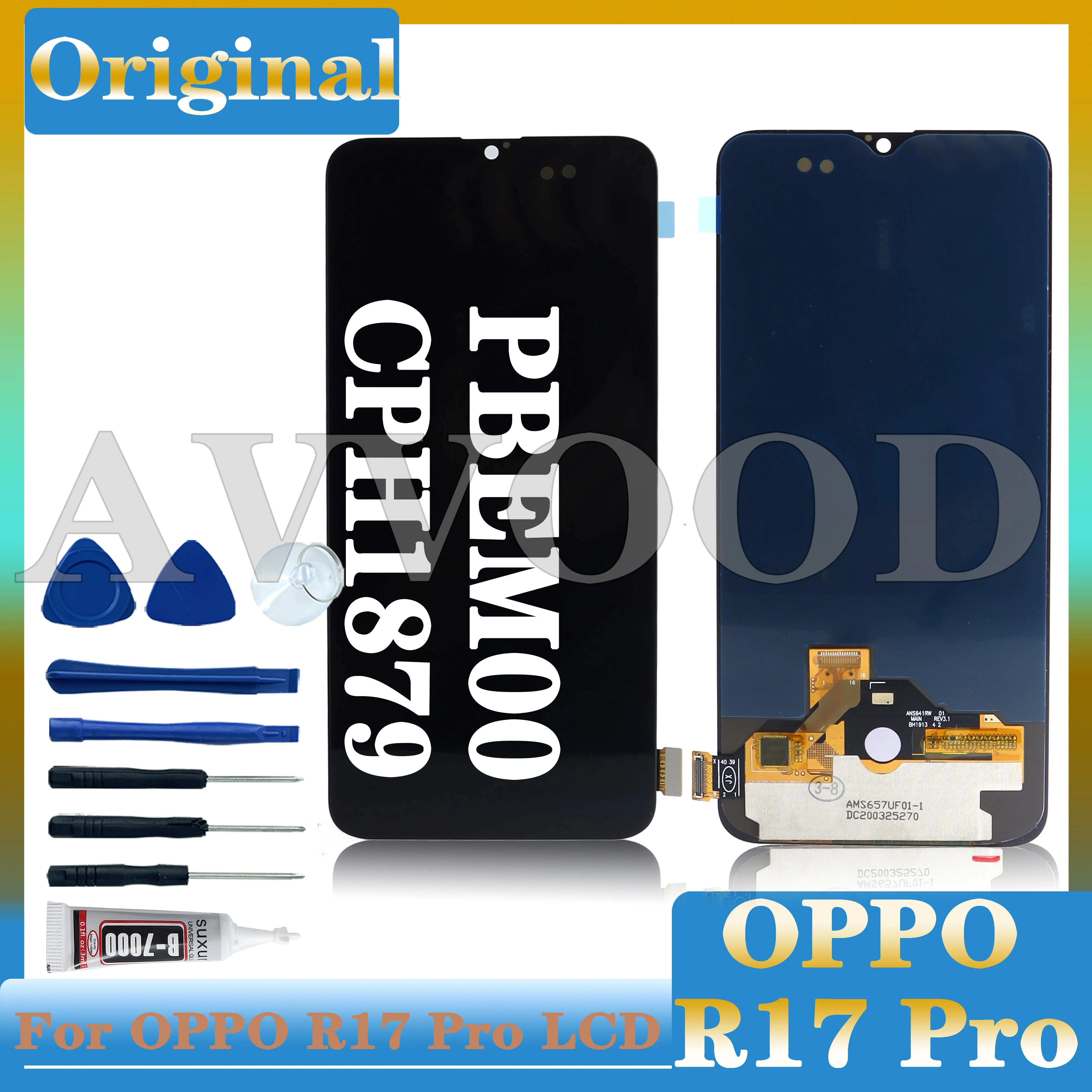 

Замена сенсорного экрана ЖК-дисплея AMOLED в сборе, 6,4 дюйма для OPPO R17, R17pro, RX17neo ЖК-аксессуар