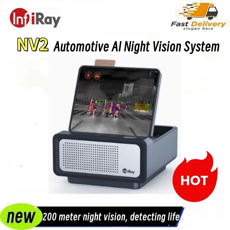 Infiray NV2 Automotive AI Thermal Imager Camera Night Vision 256*192 IR Resolution For Car