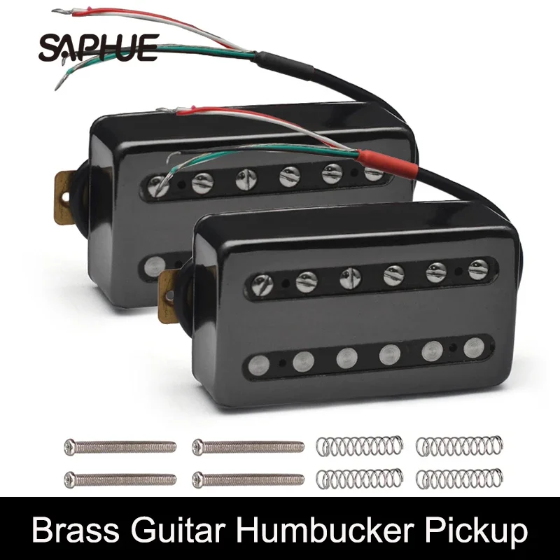 

II Style Brass Cover Electric Guitar Pickup Coil Splitting Pickup Humbucker Dual Coil Pickup N7.5K/B15K Output