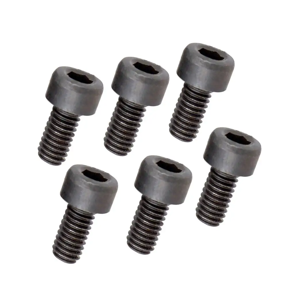 6 Pcs Double Locking Tremolo Bridge Saddles Screws for Electric Guitar 3mm