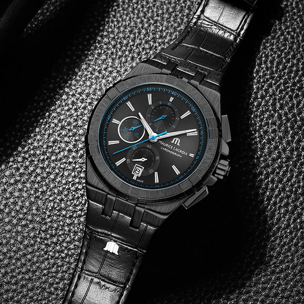 Modische TOP-Armbanduhren der Marke Maurice Lacroix für Herren, Multifunktions-Chronograph, Business-Sport, AAA-Herrenuhren