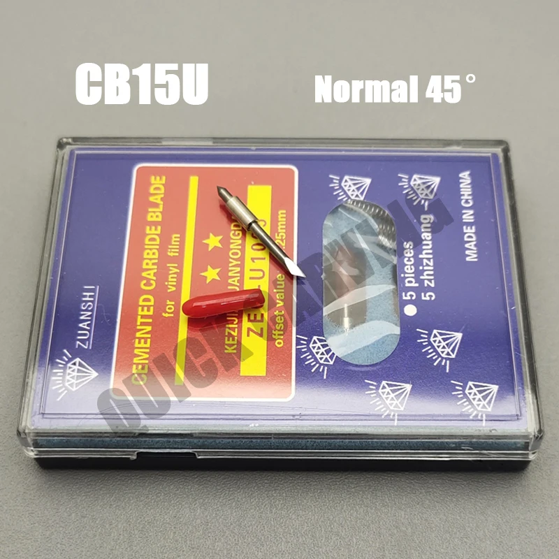 Imagem -05 - Graphtec Cb15u Vinil Cortador Plotter de Corte Faca Ce5000 Ce6000 Ce3000 Fc8600 Fc8000 30 45 60 Graus 10 Pcs