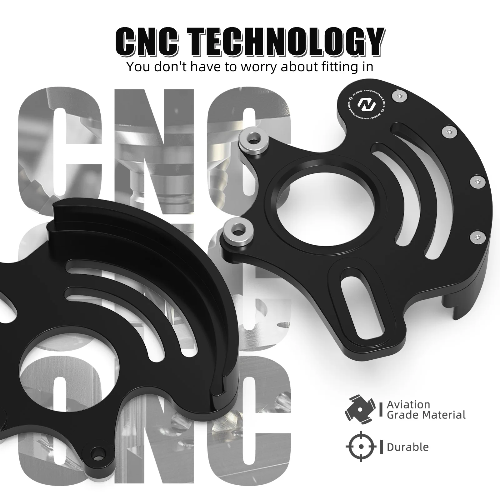 NICECNC สําหรับ Yamaha YFZ450R 2009-2022 เบรค Caliper Disc Rotor Guard ATV YFZ450X 2010 2011 YFZ 450R 450X