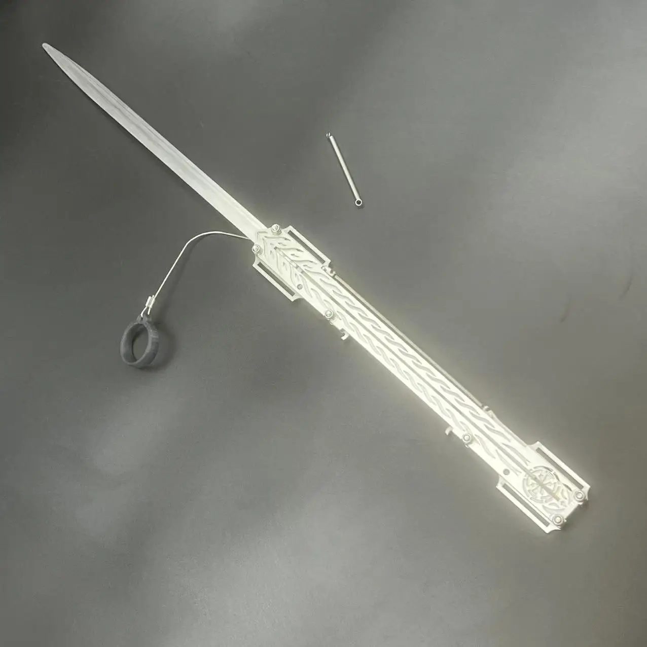 Adult Halloween Prop Stainless Steel Elastic Sleeve Sword Thin Metal Knight Costume Accessory Unique Birthday Gift for Men Women