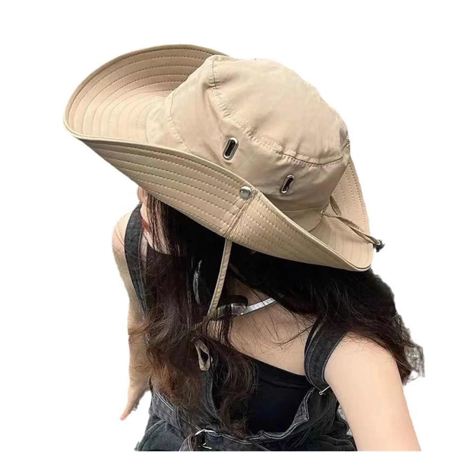 Unisex Style Summer Outdoor Fashion Solid Color Fisherman's Hat UV Protection Wide Brim Hunting Hiking Hat Sun Hat