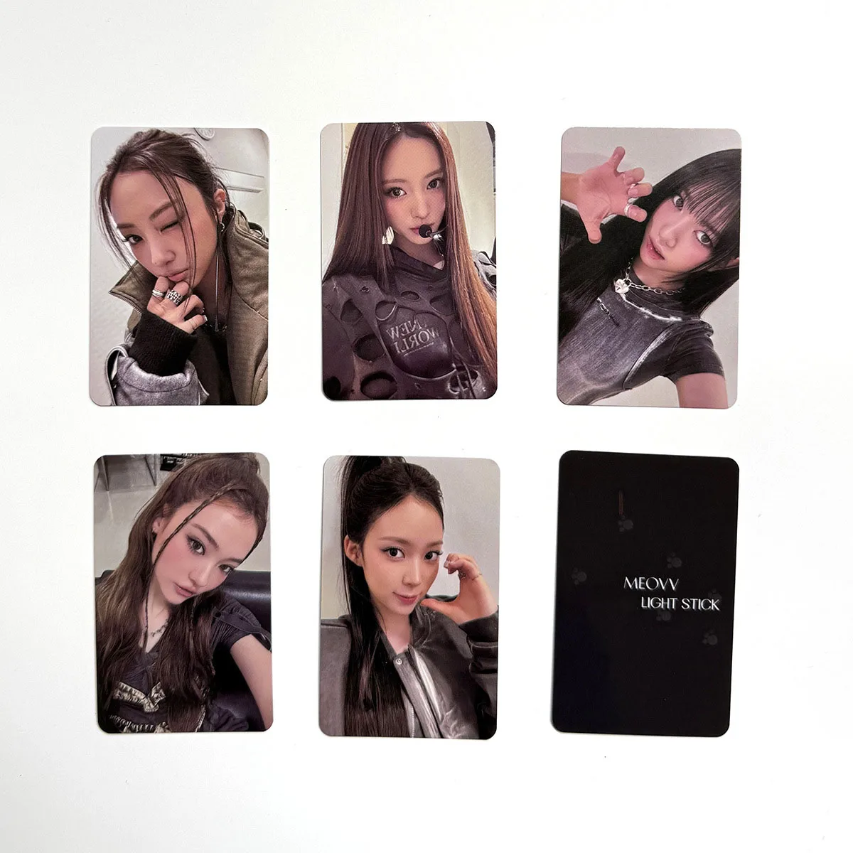 KPOP MEOVV موضة مزدوجة الجانبين Photocard Gawon Sooin Anna يده عصا إضاءة بطاقات Seflie 5/10 قطعة بطاقة بريدية المشجعين هدية عيد ميلاد