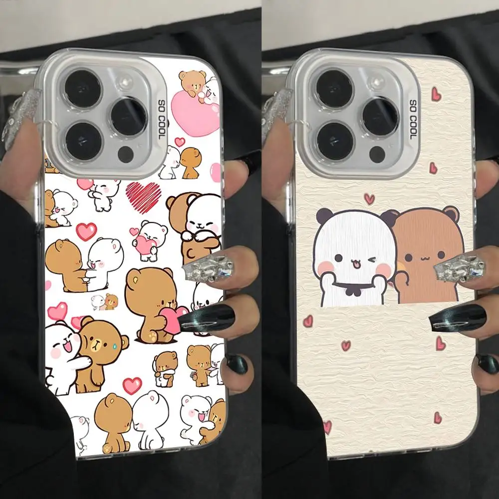 

BUBU DUDU Phone Case For iPhone 16,15,14,13,12,11,Pro,Max,Plus,Mini,XS,SE Anti Fall Gray White Matte Hard Bumper