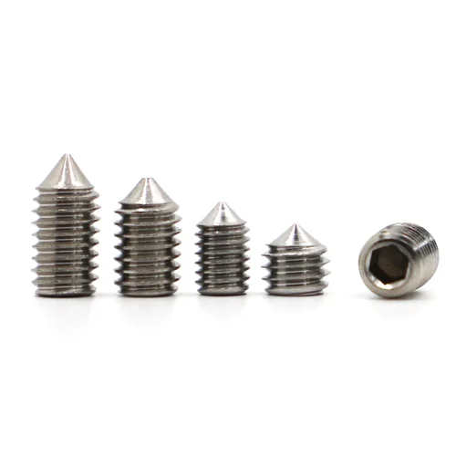 Imagen 2 del producto Tornillo de fijación hexagonal DIN914 M2 M2.5 M3 M4 M5 M6 M8 M10 304 tornillos de punta cónica de acero inoxidable