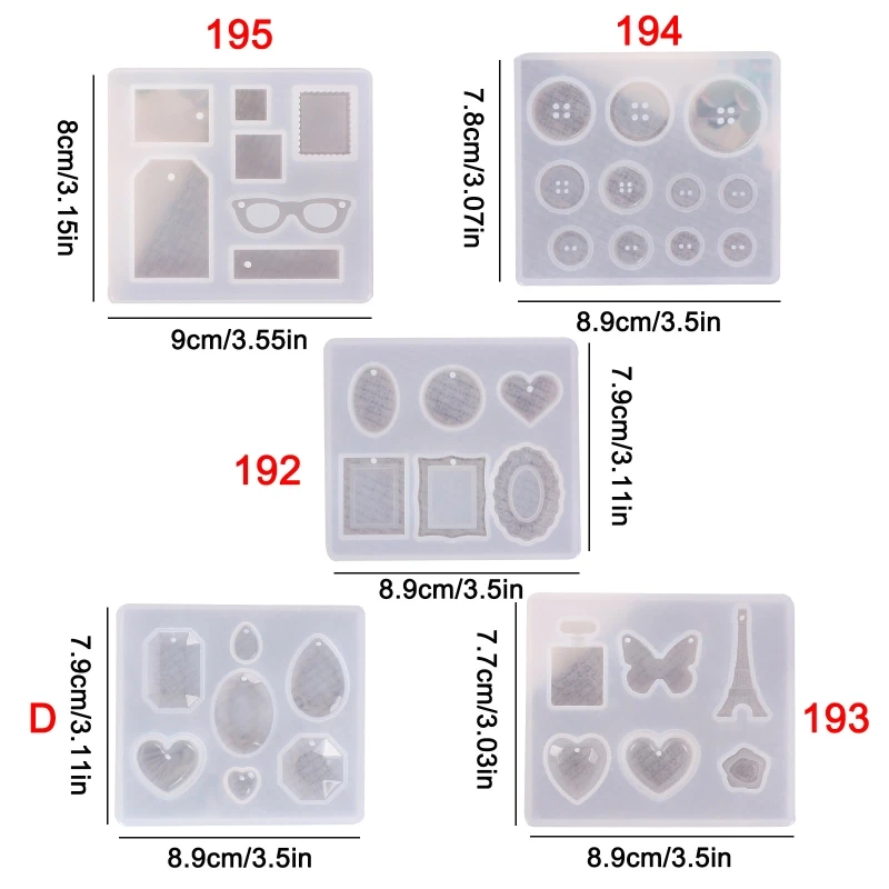 Molde silicona para manualidades, botón Molde resina Epoxy hecho a mano con agujero, colgante, llavero, suministros