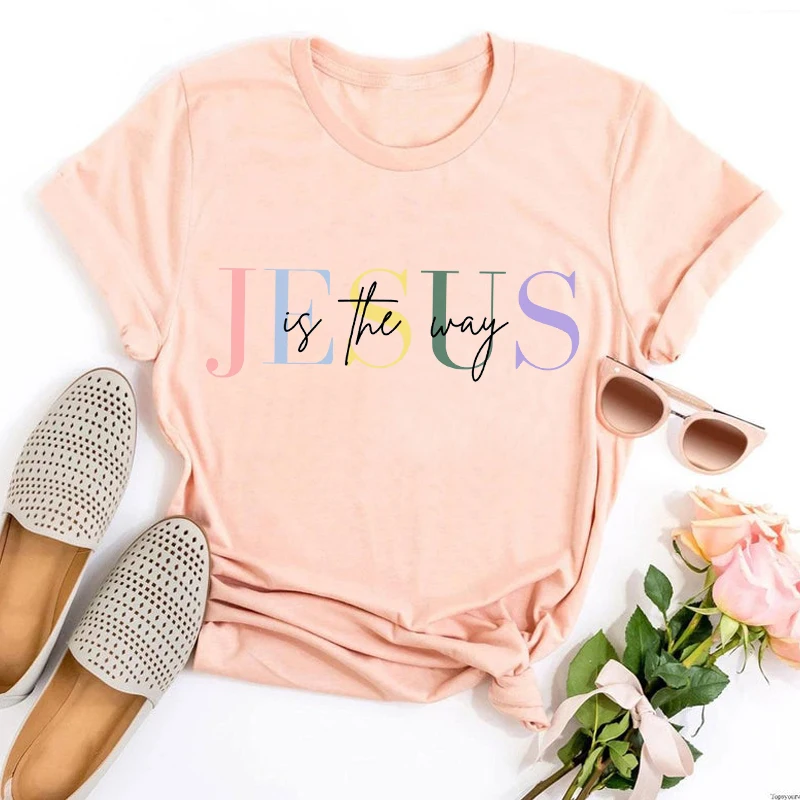 Christian Woman Tshirts jezus to sposób graficzny Tee jezus prezent dla przyjaciela kobiety ubranka na prezent dla kobiet Christian topy