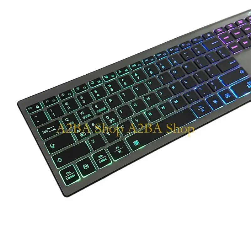 A2BA Quiet 110Key Bluetooth-compatible Keyboard Color Backlit 3 Brightness