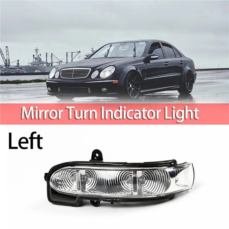 A33K-2X Car Left Rear View Side Mirror LED Turn Signal Indicator Light For Benz W211 S211 W463 W461 C/E Class 2004-2012