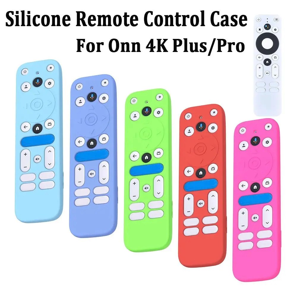 Silicone Remote Control Case Shockproof with Lanyard Remote Protective Cover Anti-scratch for Onn 4K Plus/Pro