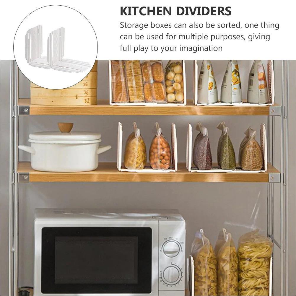 

2Pcs Refrigerator Dividers Adjustable Flexible Kitchen Organizer Storage Partition Boards Practical for Home Office