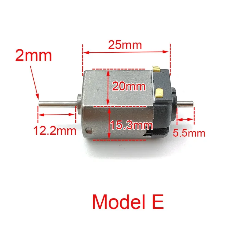 5 tiang mikro 130 Motor elektrik DC6V-24V Magnet kuat 12V 18V mesin kecepatan tinggi poros ganda 2mm skala HO Model mobil kereta api