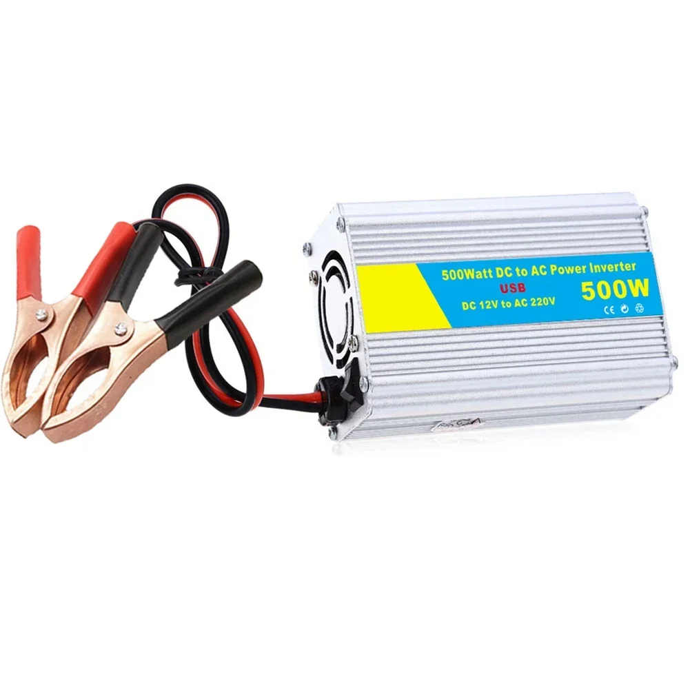 500W Power Inverter DC 12V To AC 220V Car Inverter 2 Sockets High-Quality Car Electronics Automobiles Accessories