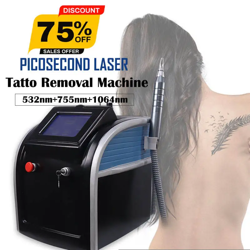 Newest Tattoo Removal Beauty Machine Portable Laser Pico 755 1064 532nm Hive Picosecond Skin Rejuvenation