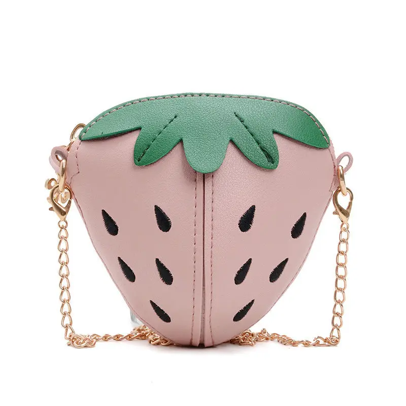 New Children's Bag, Princess Shoulder Crossbody Bag, Fruit Strawberry Coin Purse, Cute Accessories, The Best Birthday Gift view 3