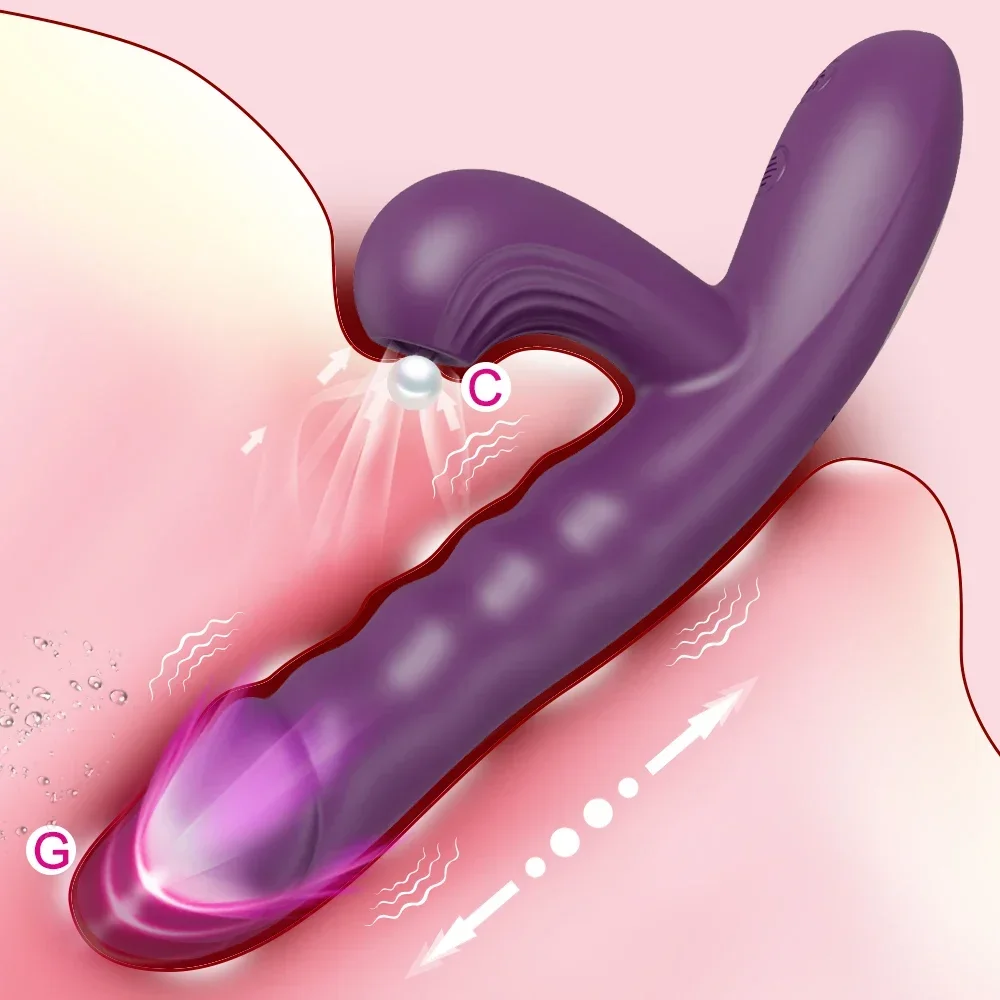 Potente vibrador de succión de empuje, estimulador de clítoris con ventosa femenina, consolador masajeador de punto G, productos para adultos, tienda de juguetes sexuales para mujeres
