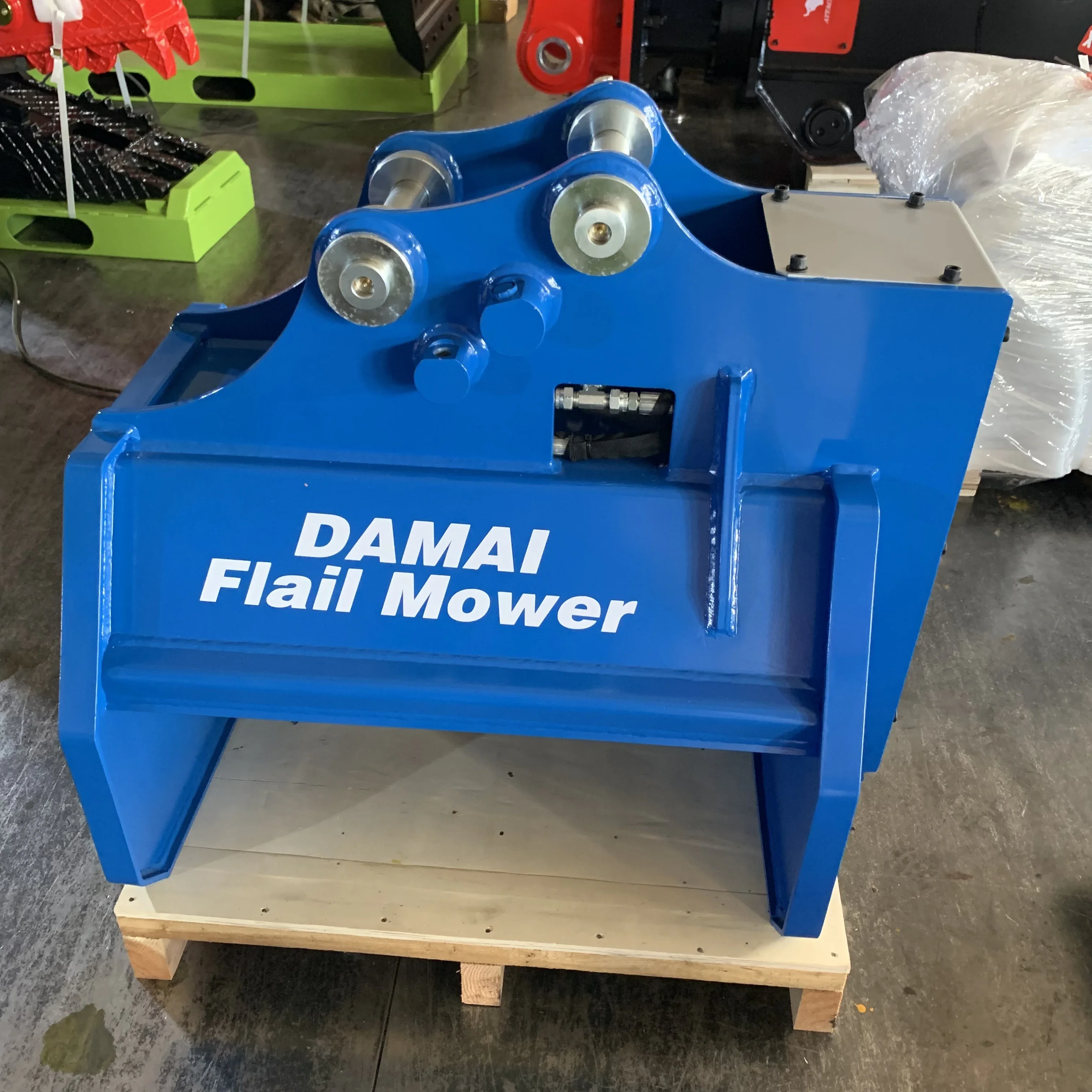 Damai New Mini Hydraulic Excavator Flail Mower Farm Machines For Sale Mulcher For Excavator Flail Mower