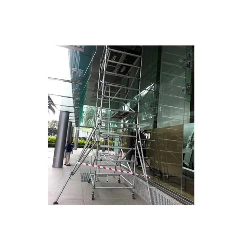 Andamio de acero con escalera móvil de acero con alto contenido de carbono para construcción de paredes al aire libre