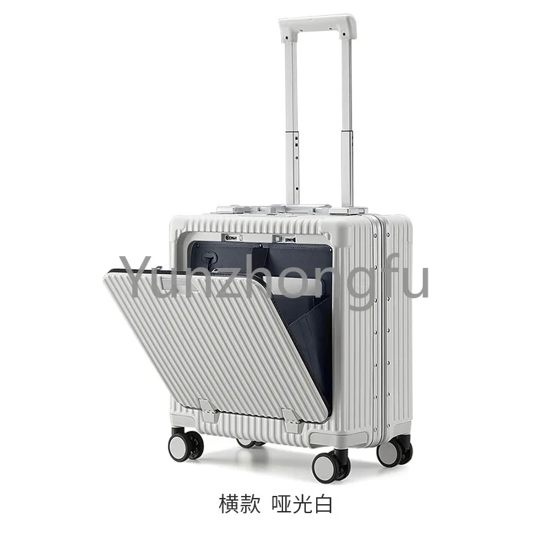 Wholesale 18 inch multifunctional carry on with aluminum frame 2023 New Hot Sale Carry On  Front Zipper Pocket