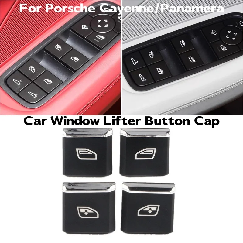 Tombol Pengganti Tutup Tombol Pengangkat Jendela Mobil untuk Porsche Cayenne/Panamera 2010-2016 Macan 2014-2018