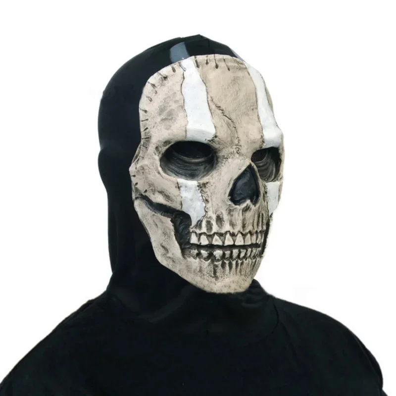 2025 New Game Call of Duty MW2 Unisex Horror Ghost Skull Cosplay Mask Ghost Latex Headgear Helmet Perform Halloween Party  q2w3r