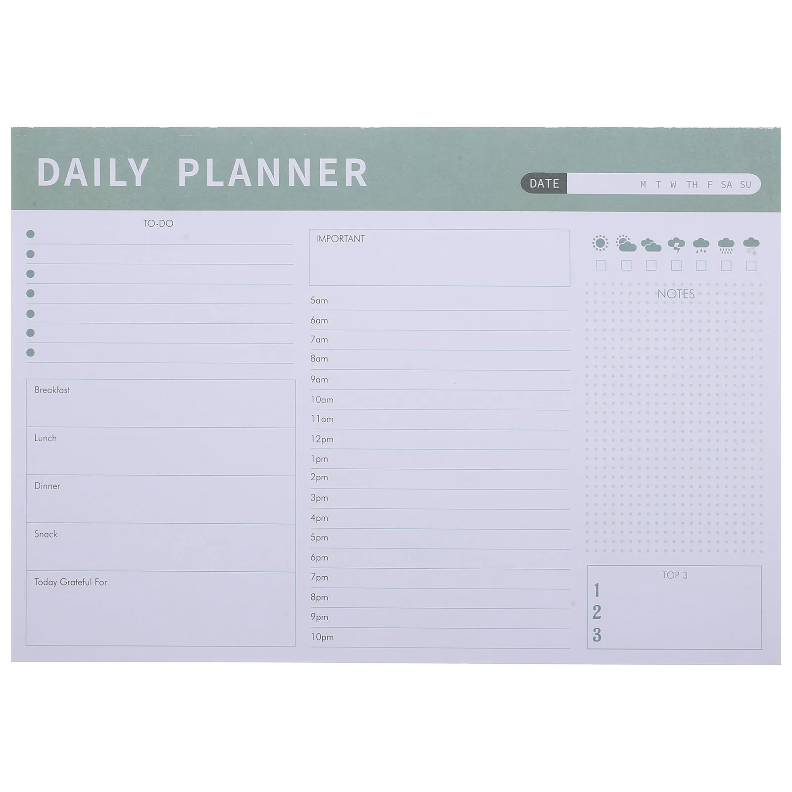 

Schedule Memo Pad Magnetic Daily Planner Notepad Portable Compact Tear for Office Home Travel Planning Note Taking