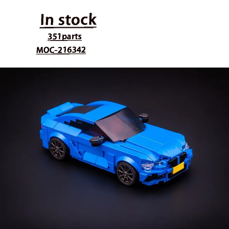 

MOC-216342 Classic New Iconic Sports Blue Supercar Racing Building Block Model, 351 Parts, Boys' Children's Birthday Toy Gift