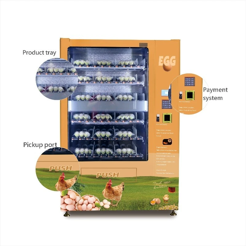 Máquina Expendedora de Huevos Personalizada con Sistema de Elevación y Refrigeración de Gran Capacidad. Puede Vender Alimentos Frescos Como Huevos