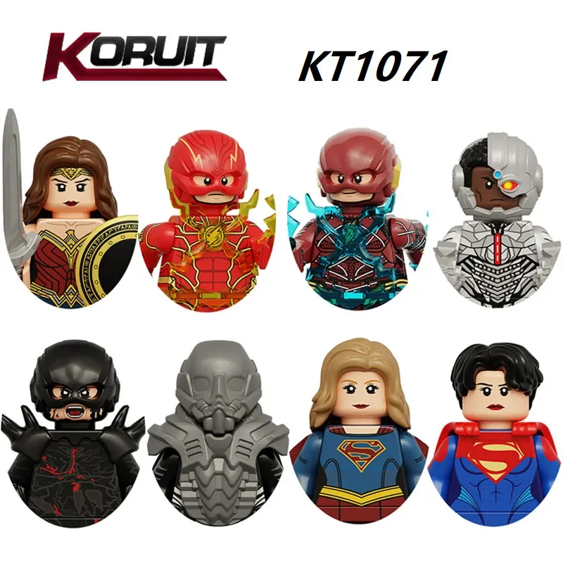 KT1071 SuperHero Building Blocks Action Figure The Flash Wonder Woman Image Dolls Children Puzzle Assembly Toy Bricks Wholesale