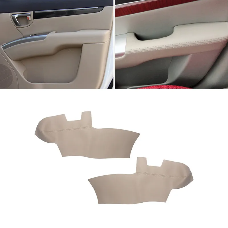 For Hyundai Santa Fe 2006 2007 2008 2009 2010 2011 2012 Car Interior Door Armrest Panel Microfiber Leather Cover Protective Trim