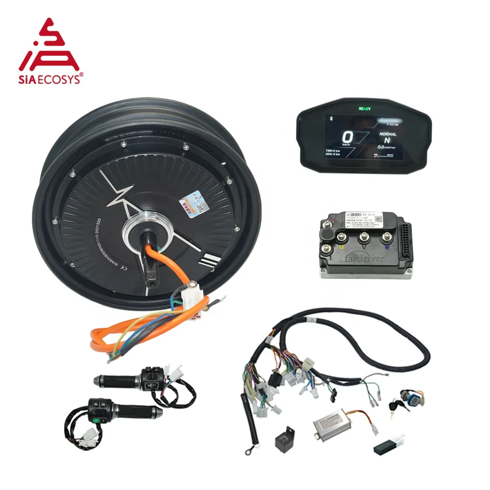 

New QS212 10x2.15 Inch 800W V1.1 72V E-Scooter Hub Motor With Fardriver ND72260 Motor Kits IP65 Waterproof Brushless