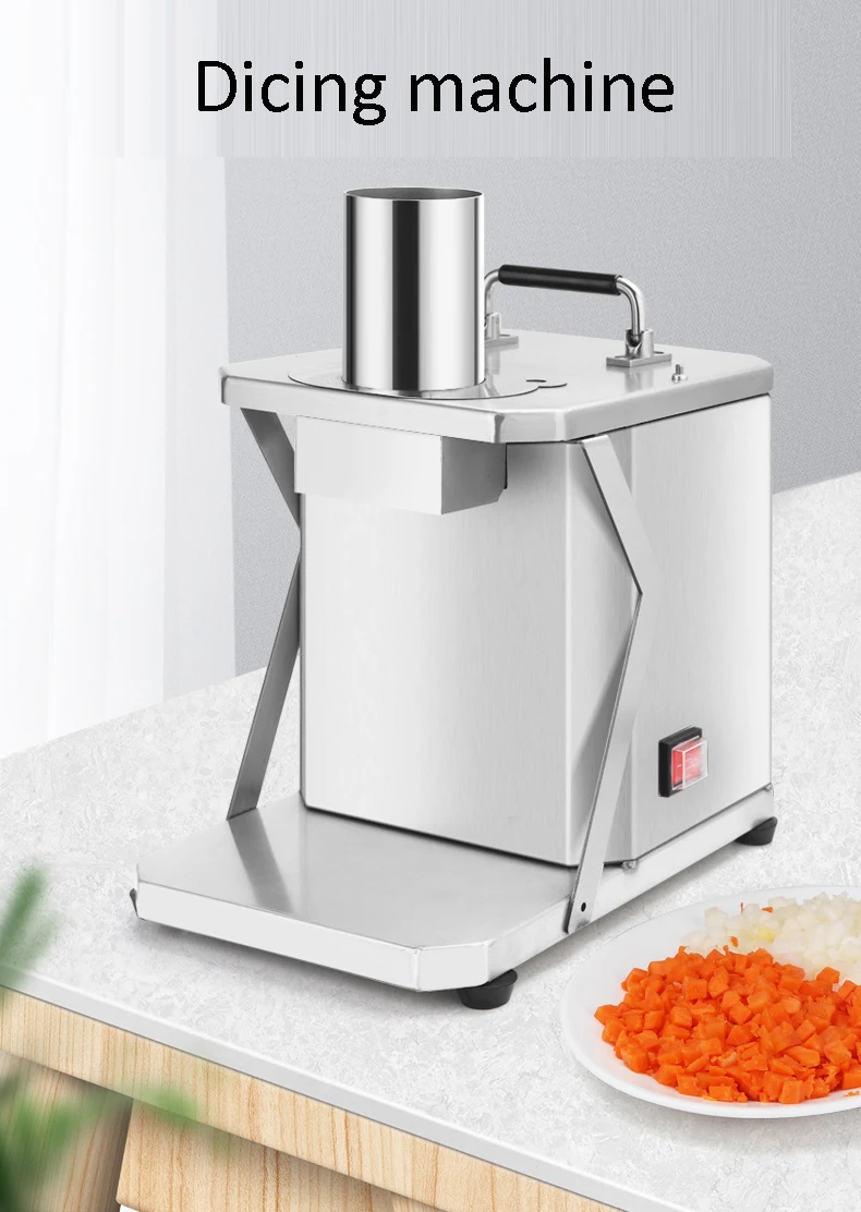 Multifunctional Vegetable Cube Cutting Machine Electric Commercial Dicing Machine Potato Onion Vegetable Carrot Chips Dicer