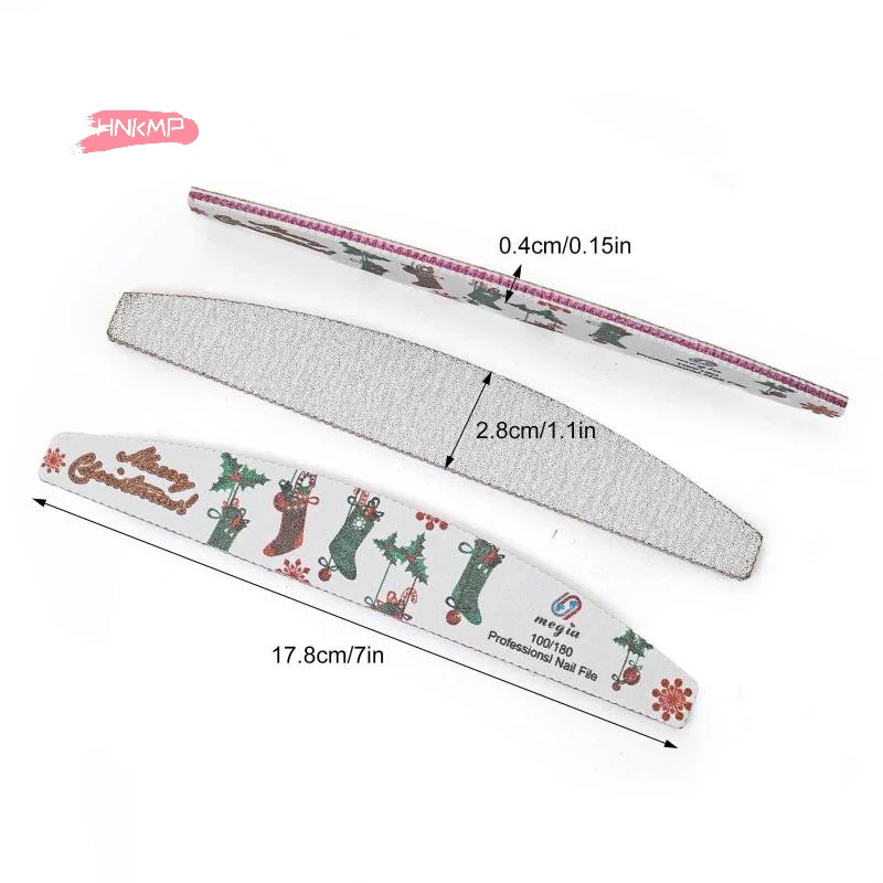 عيد الميلاد تحت عنوان ملفات الأظافر على الوجهين مانيكير جل الأظافر المنزل وصالون استخدام قابل للغسل إزالة البولندية والألواح العازلة #6