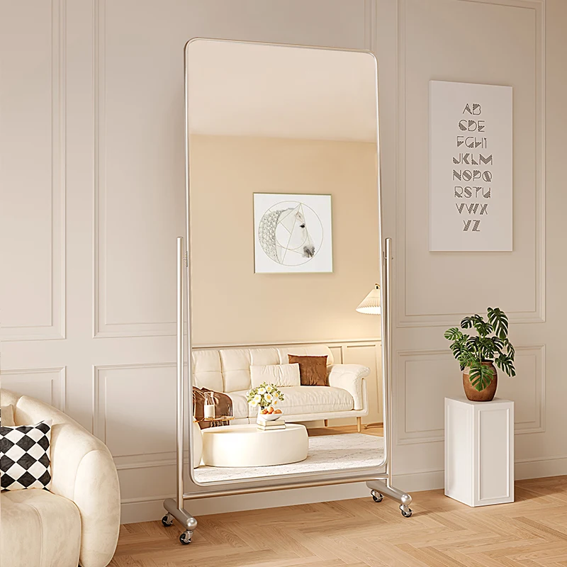 

Living Room Modern Mirror Standing Aesthetic Full Body Square Accessories Mirror Vanity Floor Espelhos Living Room Decorations