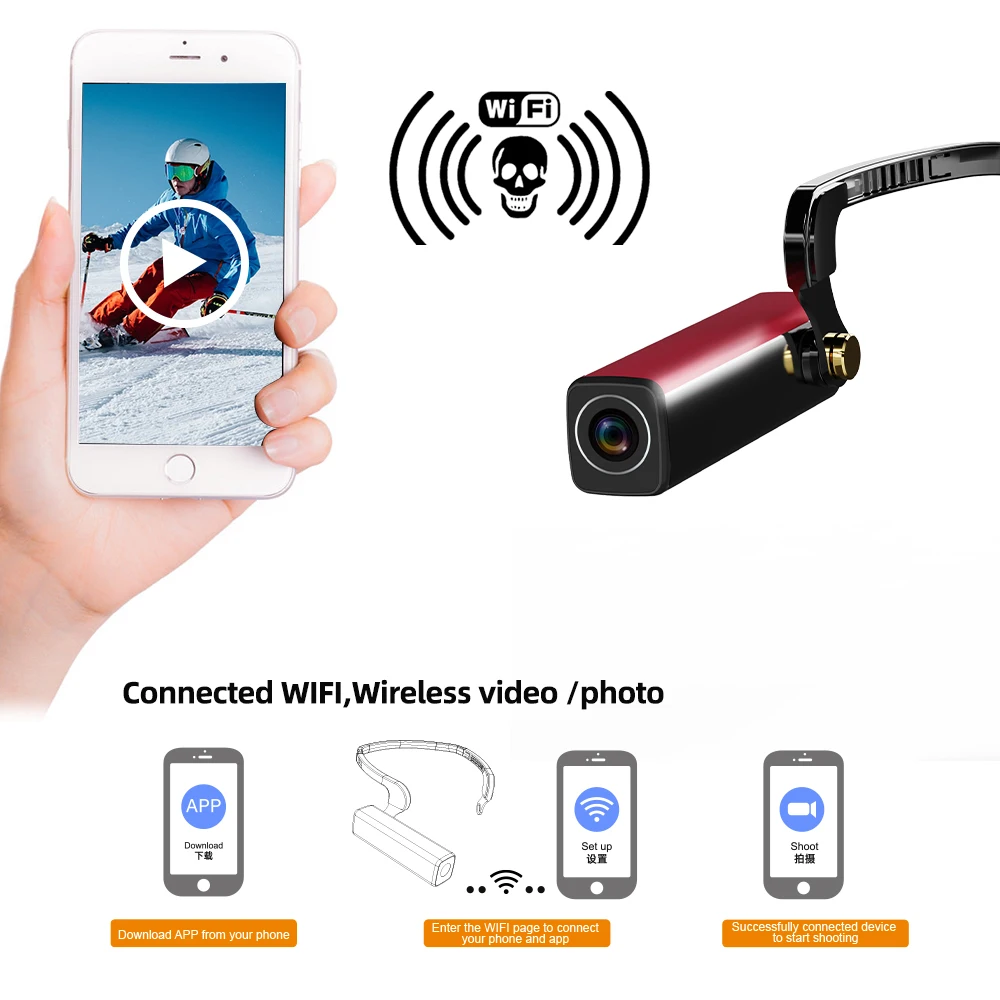 Vandlion A33 Camcorder Vlog Camera for YouTube Video Shooting WiFi Digital Cameras Head Wearable Blogger Recorder