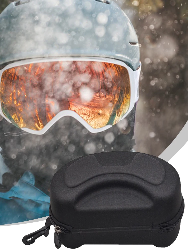 Estojo rígido para óculos de esqui, à prova d'água, caixa para óculos de snowboard, à prova de poeira, armazenamento para neve e esportes aquáticos