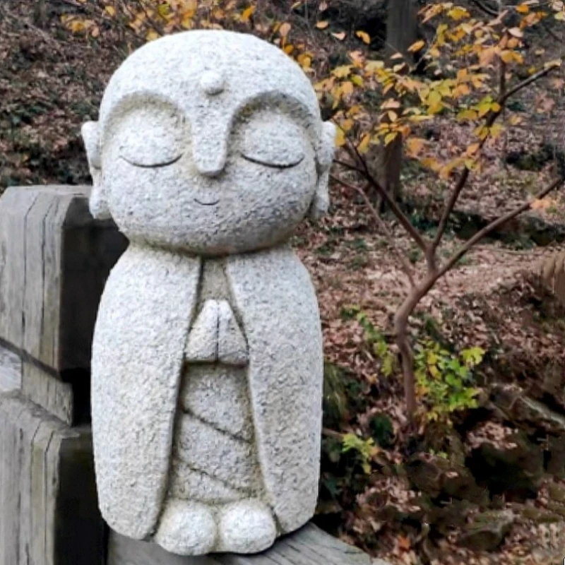 Garden Zen Sculpture Art Piece, Lifelike Resin Statue Decor, Patio Focal Point Accent, Balcony Meditation Centerpieceon