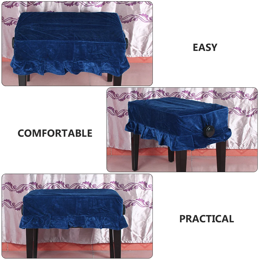 

Dustproof Protective Stool Seat For Home Pleuche Piano Stool Cover Office Hotel Use Pleuche Piano Bench Cover