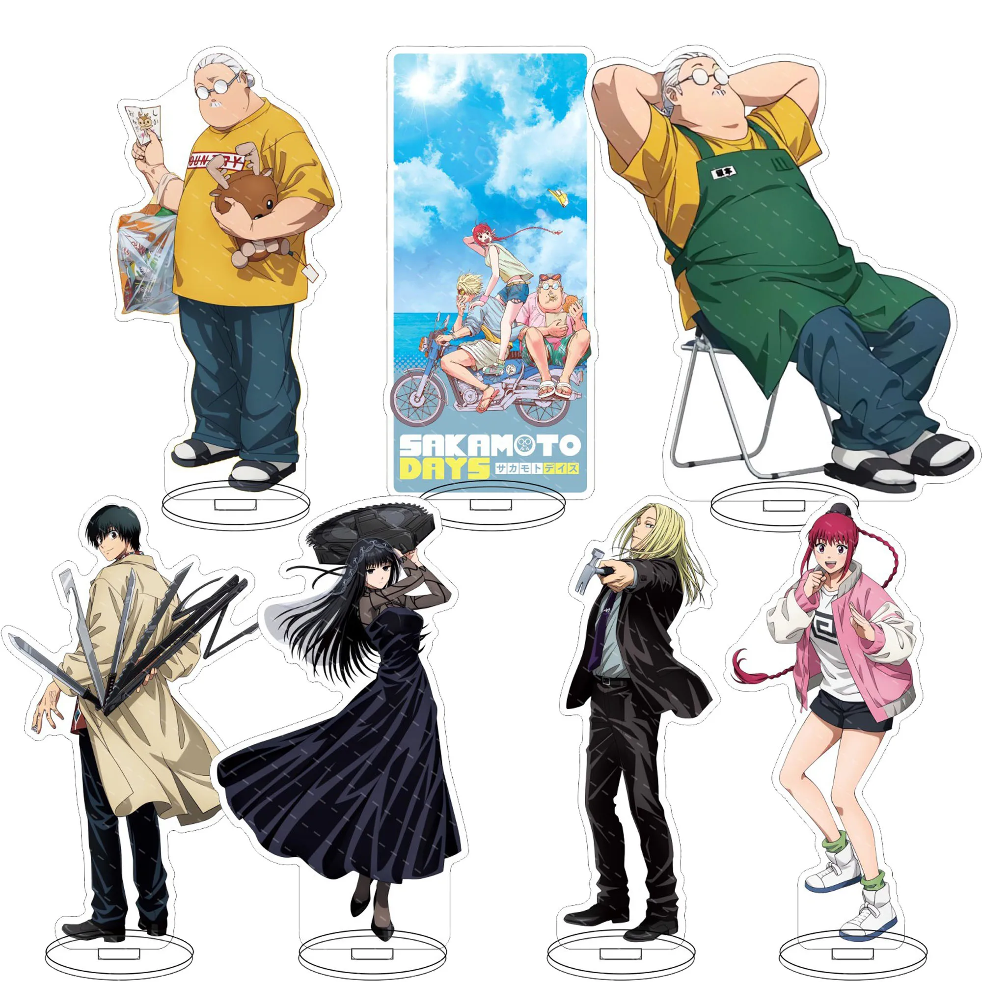 Figuras acrílicas de Anime Sakamoto Days, soporte, placa modelo Asakura Shin, decoración de exhibición de dibujos animados, llavero de escritorio, decoración de regalo para seguidor