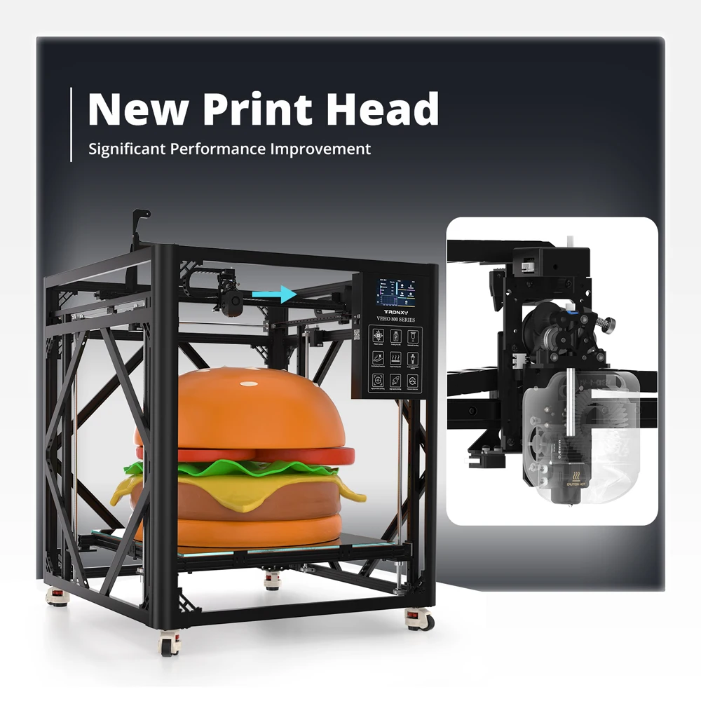 Tronxy VEHO-800-12 or PRO Large Printing Szie 800*800*800mn 3D Printer Extrusion Profile Frame Structure Dual-axis Guide Railway